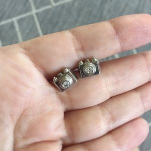 Camera stud earrings